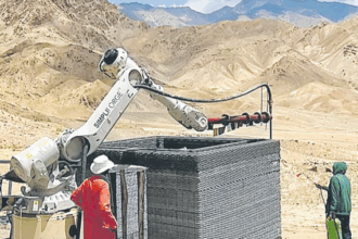 world’s first on-site 3D printed bunker in Leh for military use
