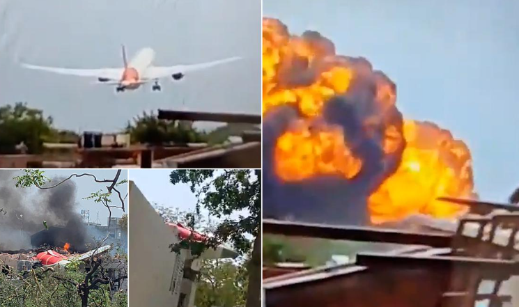 Air India Plane with 242 Onboard Crashes 5 Minutes After Takeoff in Ahmedabad