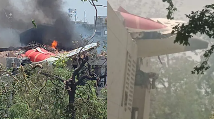 Air India Plane Crash Location and Initial Visuals