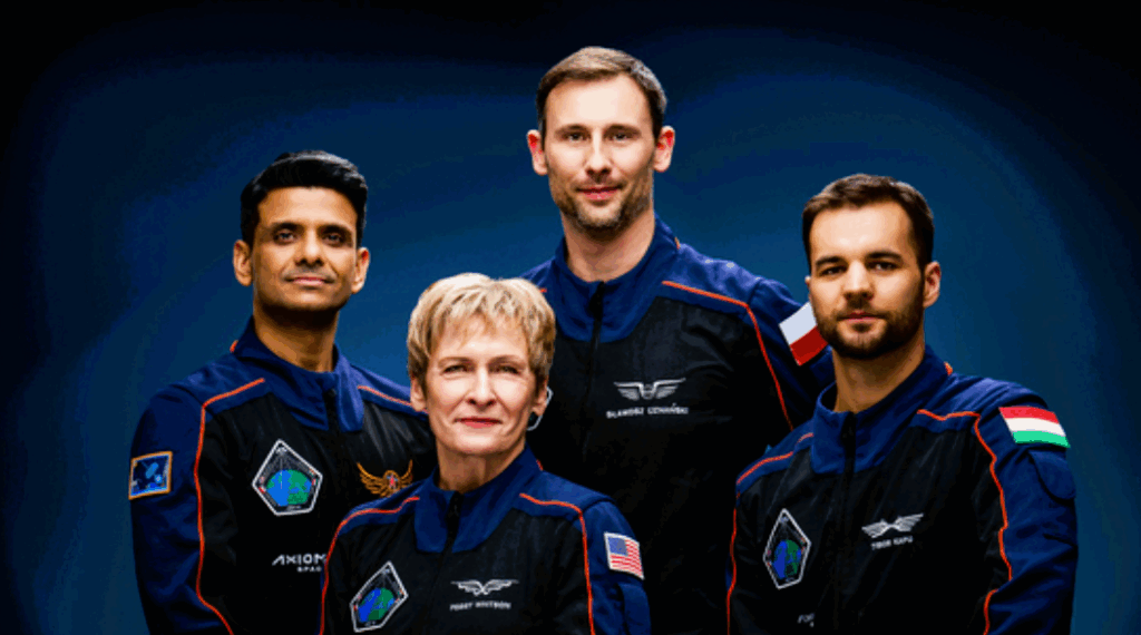 Axiom Mission 4 international crew including Indian astronaut Shubhanshu Shukla