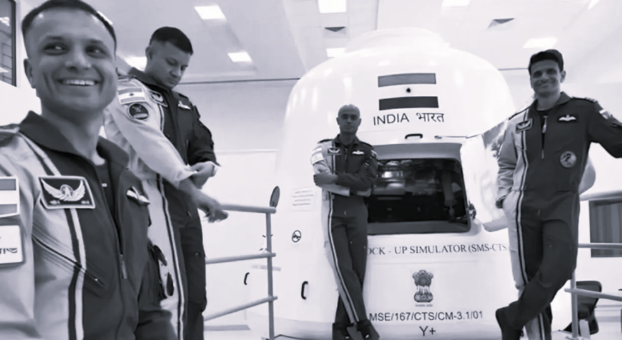 SpaceX Falcon 9 rocket launching Axiom Mission 4 with Indian astronaut Shubhanshu Shukla