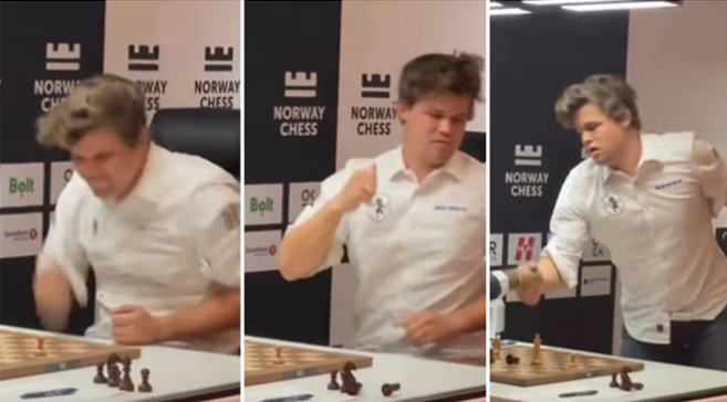 Magnus Carlsen's Reaction After Defeat